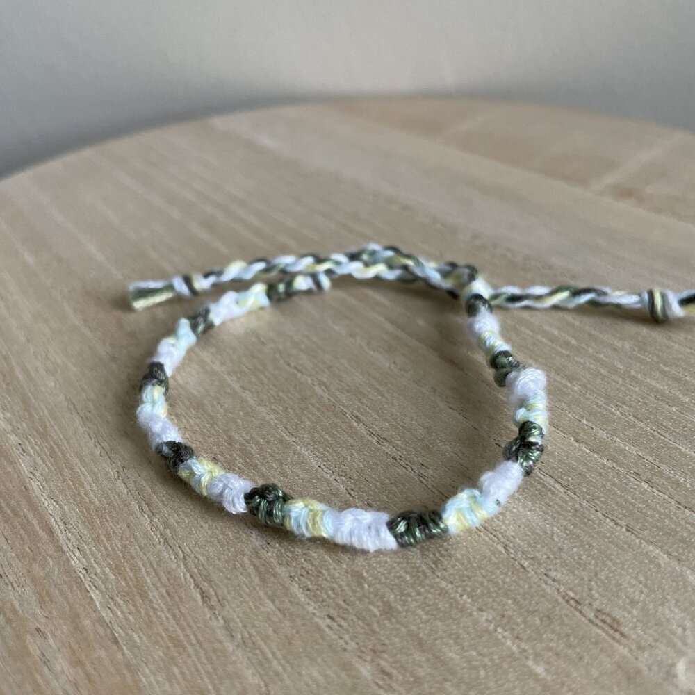 Cameron Bracelet, anklet, trendy, comfortable, tie, embroidery thread, woven, gi